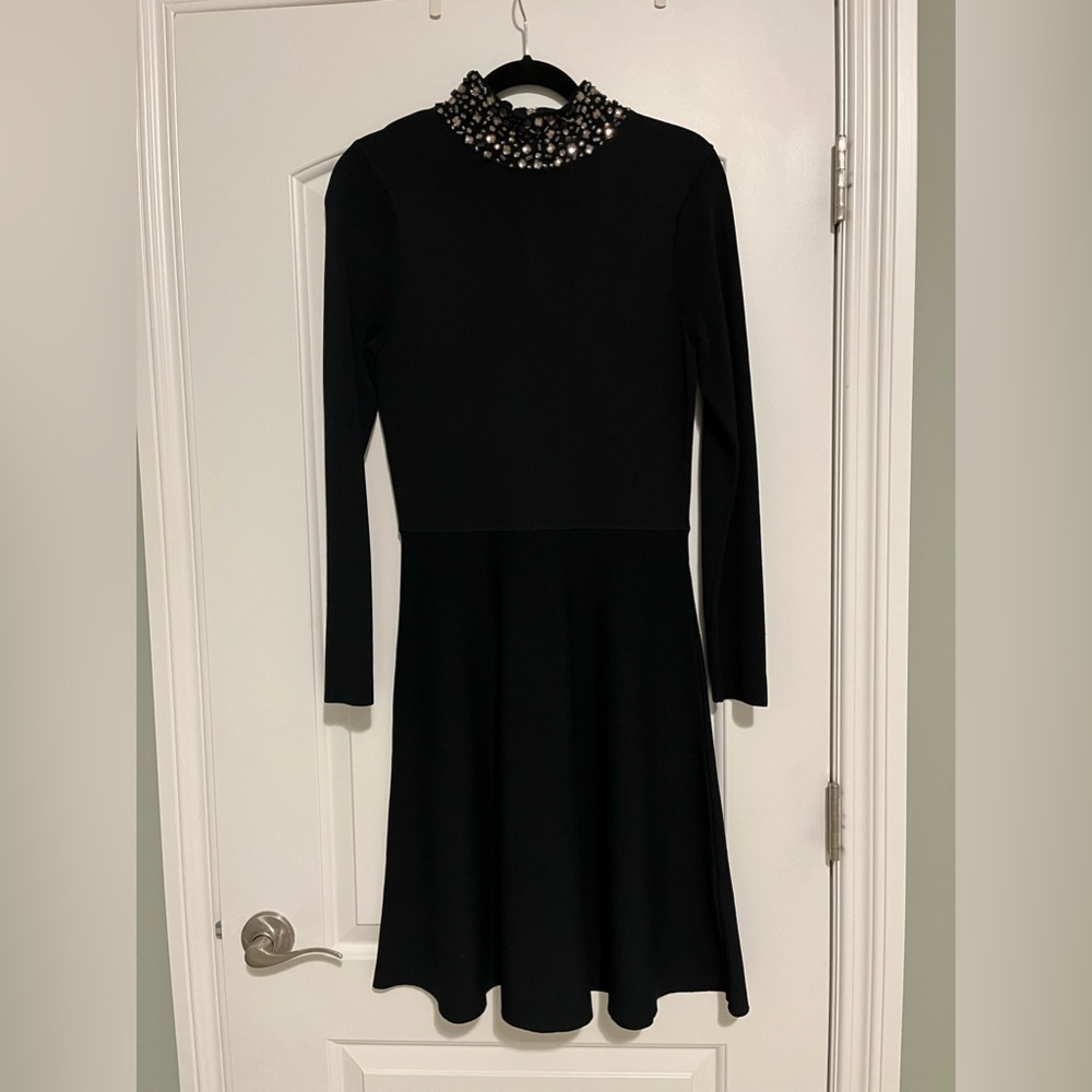 Beautiful Black Knit Evening Dress